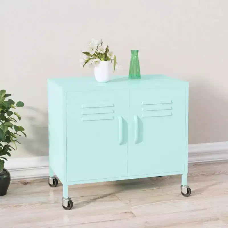 vidaXL Meuble de rangement Vert olive Acier Meuble de rangement moyen