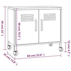 vidaXL Meuble de rangement Vert olive Acier Meuble de rangement moyen