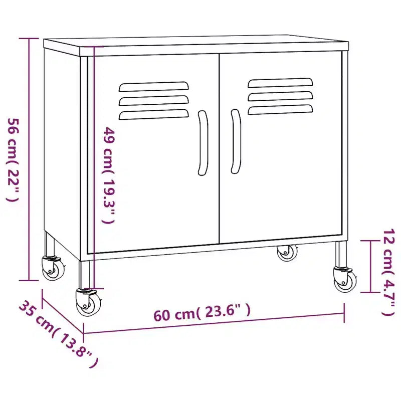 vidaXL Meuble de rangement Vert olive Acier Meuble de rangement moyen
