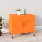 vidaXL Meuble de rangement Vert olive Acier Meuble de rangement moyen
