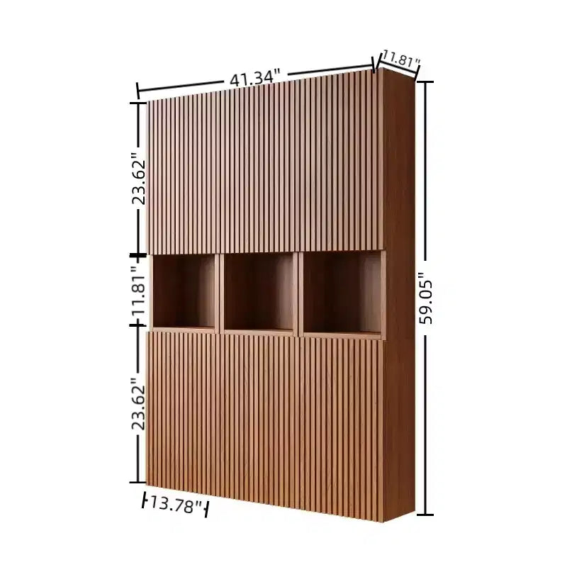 GDFStudio Houck 41 Modern Woodgrain Bathroom Wall Mounted Cabinet