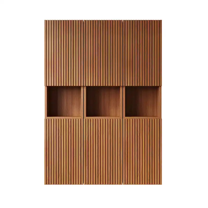 GDFStudio Houck 41 Modern Woodgrain Bathroom Wall Mounted Cabinet
