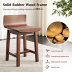 Lot de 4 Chaises de Salle à Manger Pivotantes Costway Chaises de Cuisine de Ferme en Bois Chaises d'Appoint sans Accoudoirs