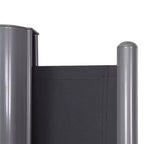 Costway 237x 63 H Patio Retractable Double Folding Side Awning Screen Divider