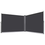 Costway 237x 63 H Patio Retractable Double Folding Side Awning Screen Divider