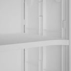 VECELO Meuble de rangement étroit et haut à 2/3 niveaux, organisateur de rangement fin pour salle de bain avec doubles portes transparentes pour petits espaces, marron thé