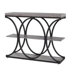 39 Industrial Entryway Table, 3 Tier Narrow Long Sofa Table, Behind Couch Console Table with Metal Frame for Living Room Hallway Foyer