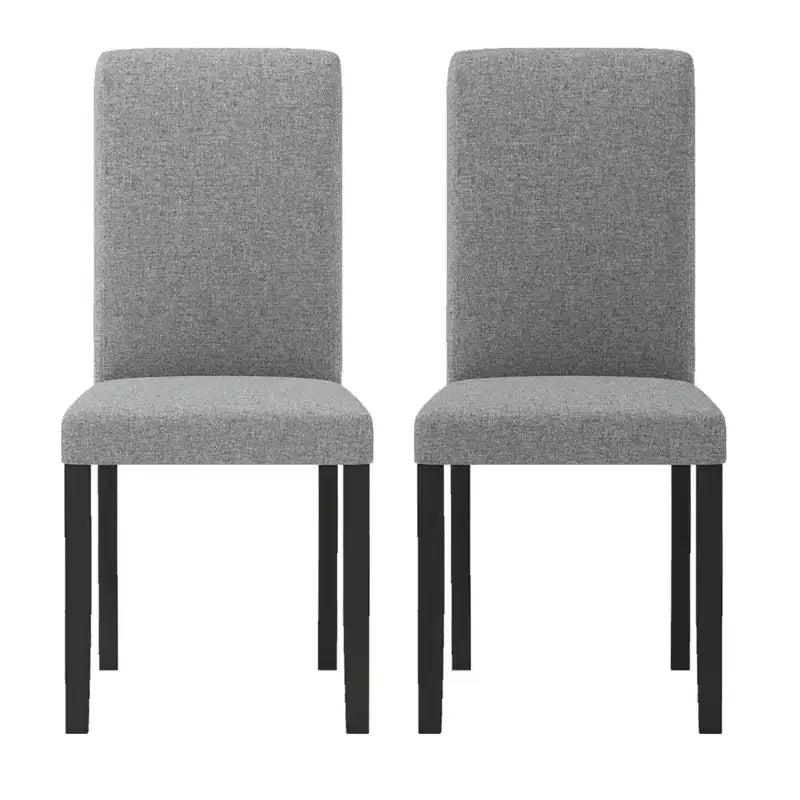 Costway Dining Chair Set of 2 Mid-Century Modern Fabric Upholstered Parson Chairs