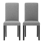 Costway Dining Chair Set of 2 Mid-Century Modern Fabric Upholstered Parson Chairs