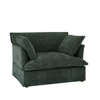 Fauteuil d'appoint surdimensionné Whisen 47.2, fauteuil en chenille, canapé simple confortable comme un nuage avec base et accoudoirs modernes