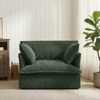 Fauteuil d'appoint surdimensionné Whisen 47.2, fauteuil en chenille, canapé simple confortable comme un nuage avec base et accoudoirs modernes