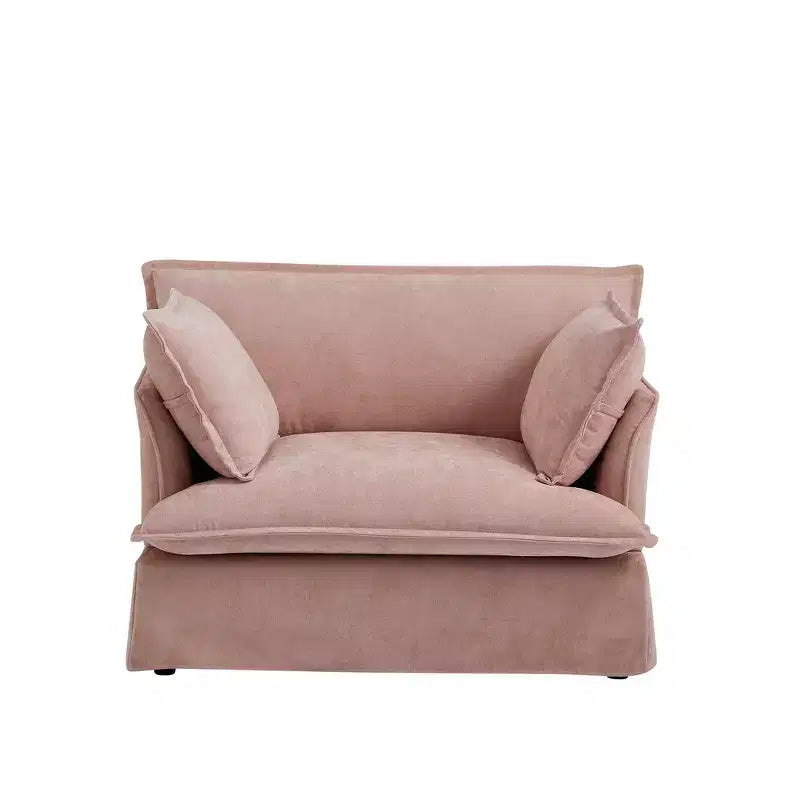 Fauteuil d'appoint surdimensionné Whisen 47.2, fauteuil en chenille, canapé simple confortable comme un nuage avec base et accoudoirs modernes