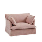 Fauteuil d'appoint surdimensionné Whisen 47.2, fauteuil en chenille, canapé simple confortable comme un nuage avec base et accoudoirs modernes