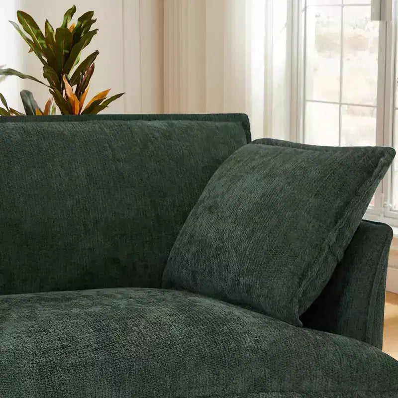 Fauteuil d'appoint surdimensionné Whisen 47.2, fauteuil en chenille, canapé simple confortable comme un nuage avec base et accoudoirs modernes