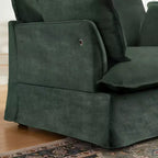 Fauteuil d'appoint surdimensionné Whisen 47.2, fauteuil en chenille, canapé simple confortable comme un nuage avec base et accoudoirs modernes