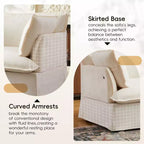 Fauteuil d'appoint surdimensionné Whisen 47.2, fauteuil en chenille, canapé simple confortable comme un nuage avec base et accoudoirs modernes