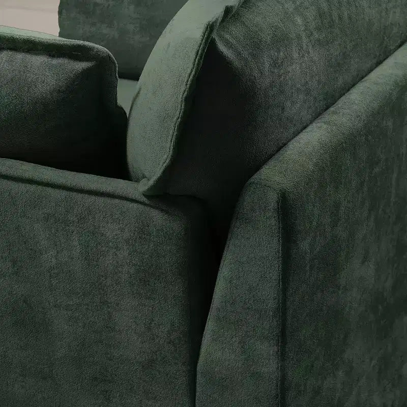 Fauteuil d'appoint surdimensionné Whisen 47.2, fauteuil en chenille, canapé simple confortable comme un nuage avec base et accoudoirs modernes