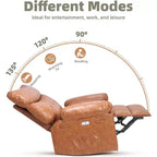 Power Lift Recliner Chair with Heat and Massage, Giant 27 Wide Seat, 360 Swivel Manual Rocker, Remote Control Oversized Recliner for Living Room