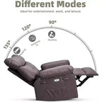 Power Lift Recliner Chair with Heat and Massage, Giant 27 Wide Seat, 360 Swivel Manual Rocker, Remote Control Oversized Recliner for Living Room