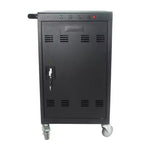 35 Device Mobile Charging Cart Station with Lock Key 2 Locking Caster Steel Construction Laptop and Tablet Storage Cart