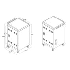 35 Device Mobile Charging Cart Station with Lock Key 2 Locking Caster Steel Construction Laptop and Tablet Storage Cart