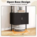 Costway 2PCS 72.5 Tall Bookshelf 5 Tier Wall Mount Ladder Bookcase w/ Cabinet