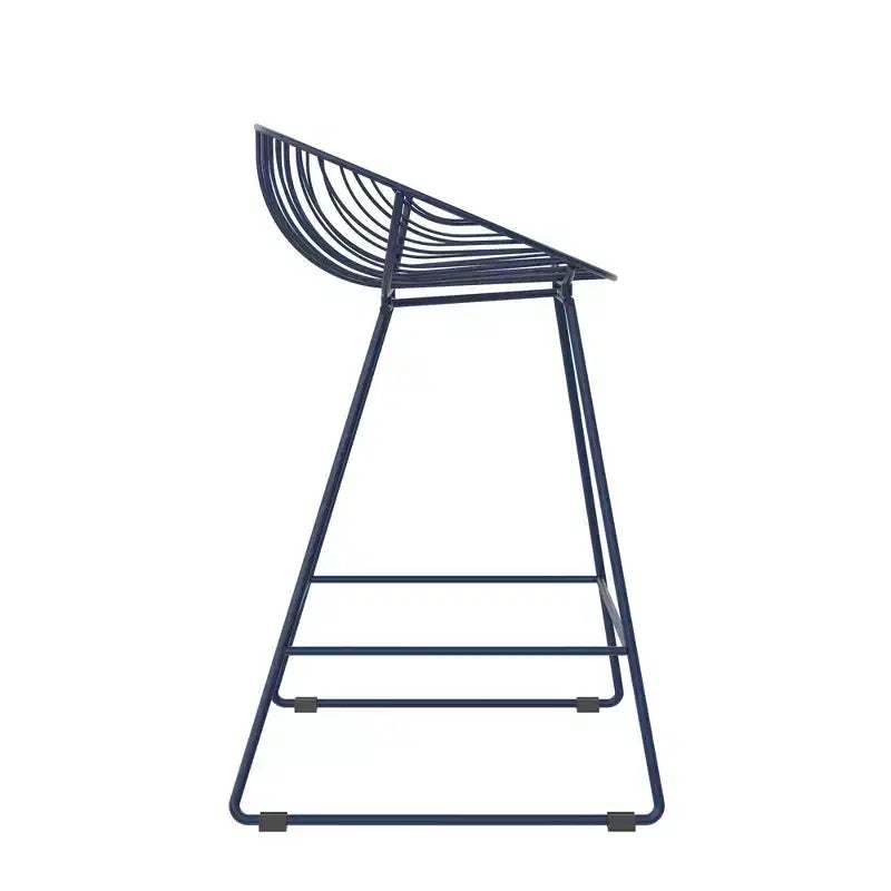 GDFStudio Orin Modern Mesh Steel Bar Stool
