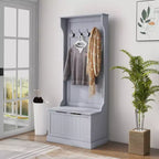 Meuble d'entrée avec porte-manteau et banc, banc de vestiaire avec rangement et patères