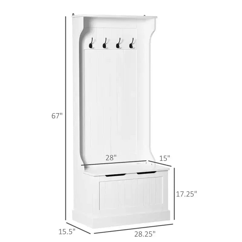 Meuble d'entrée avec porte-manteau et banc, banc de vestiaire avec rangement et patères