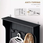 Meuble d'entrée avec porte-manteau et banc, banc de vestiaire avec rangement et patères