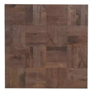 40 Brown and Black Solid Wood Square Block Coffee Table