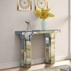 43 Mirrored Console Table, Entryway Table & Behind the Couch Table, Modern Rectangular Sofa Table for Living Room or Hallway-Panipeachy