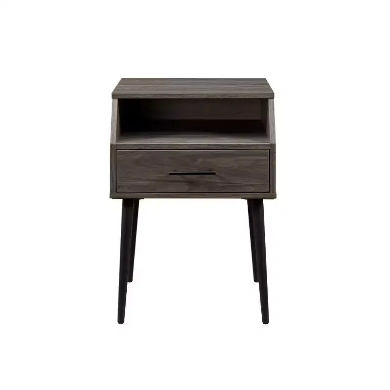 GDFStudio Marlow Modern Nightstand with Drawer and Open Storage