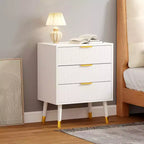 Commode moderne 3 tiroirs Acekool, meuble de rangement à rayures verticales, organisateur de chambre et de salon