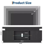 63'' TV Stand, Entertainment Center with Power Outlets and Adjustable Shelf, TV Console for Living Room, Modern Media Console