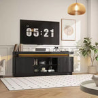 63'' TV Stand, Entertainment Center with Power Outlets and Adjustable Shelf, TV Console for Living Room, Modern Media Console