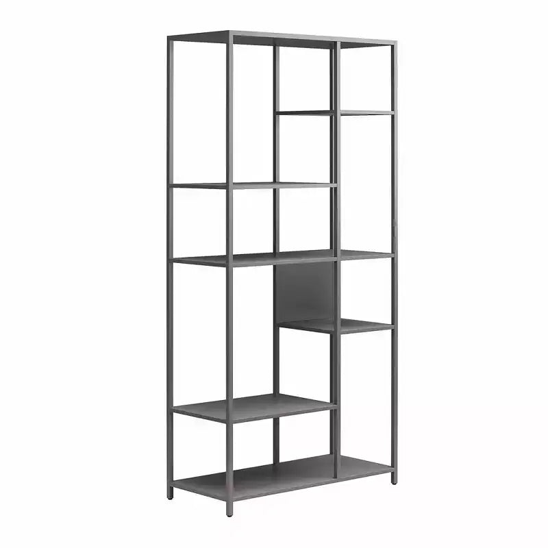 GDFStudio Axton 72.8 Modern Metal Bookcase Room Divider