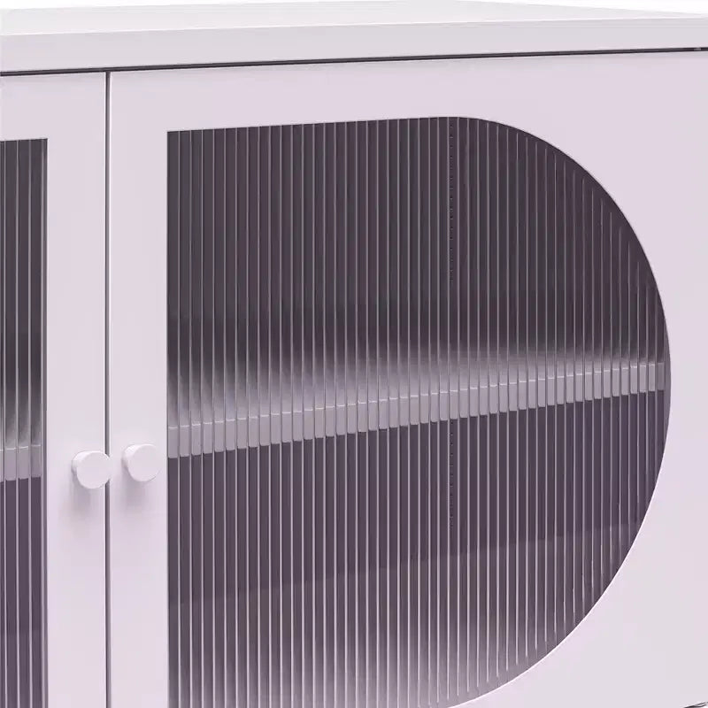 Meuble d'appoint large GDFStudio Arden à 2 portes avec verre cannelé
