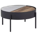Coaster,Ozella Round Coffee Table with Hidden Storage
