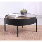 Coaster,Ozella Round Coffee Table with Hidden Storage