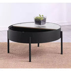 Coaster,Ozella Round Coffee Table with Hidden Storage