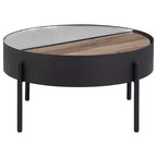 Coaster,Ozella Round Coffee Table with Hidden Storage