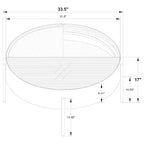 Coaster,Ozella Round Coffee Table with Hidden Storage