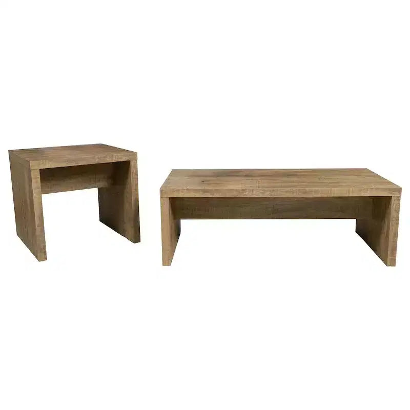 Coaster,Lynette 2-piece Rectangular Coffee and End Table Set Mango