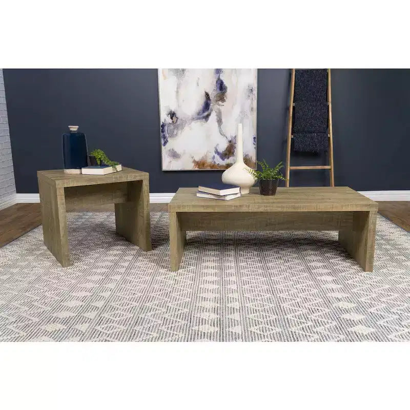 Coaster,Lynette 2-piece Rectangular Coffee and End Table Set Mango