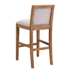 TUYOHW Upholstered Counter Height Bar Stools Set of 2,Accent Chair with Rubber wood Frame,Bar Chairs for Kitchen Island,Home Office,Dining Room