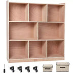 8-Section Cubbies for Classrooms,Mobile Tray Storage Cabinet,Cubby Storage Cabinet, Compartment Storage,Classroom Furniture for Home,Daycare Preschool