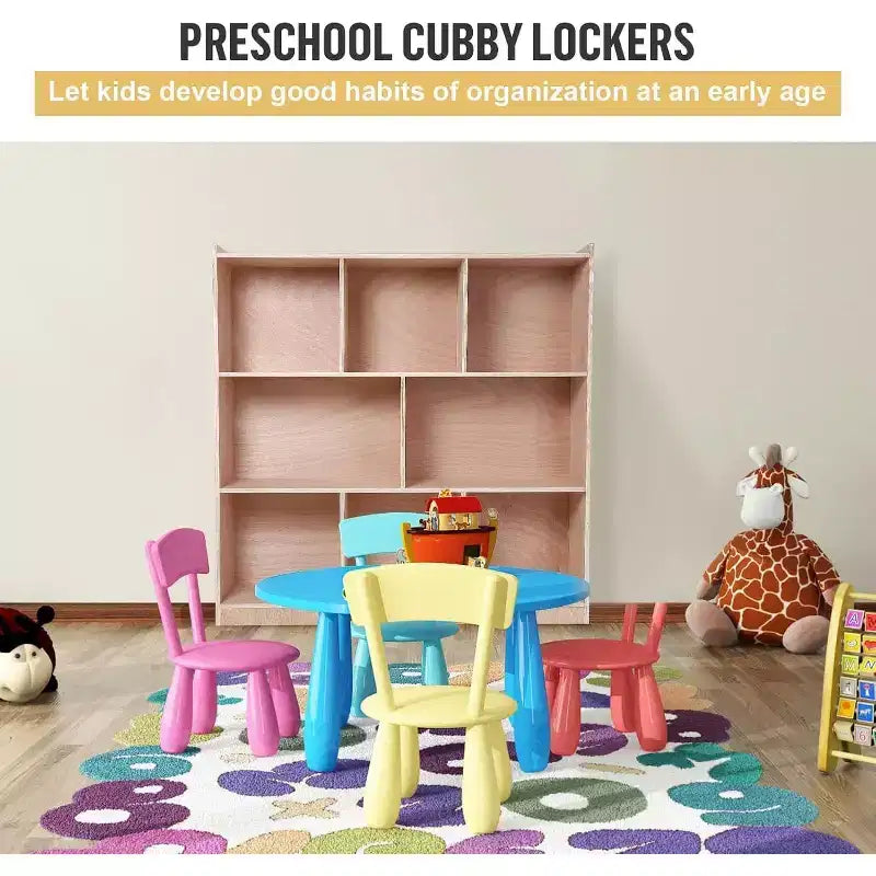 Meubles de rangement à 8 sections pour salles de classe, Armoire de rangement mobile à casiers, Armoire de rangement à compartiments, Meubles de classe pour la maison, la garderie et la maternelle