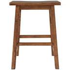 MAYEERTY 2-Piece Farmhouse Counter Height Stools, Rustic Wood Design, Small Kitchen Dining, Walnut