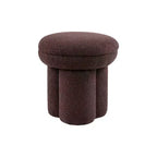 TUYOHW Tabouret d'appoint en forme de champignon, pouf de 44,5 cm avec plateau rond, base piédestal, chaise sans accoudoirs rembourrée en tissu shearling pour salon